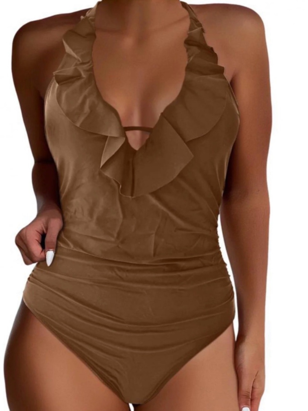 Old Navy one piece Swimsuit in brown Size LG